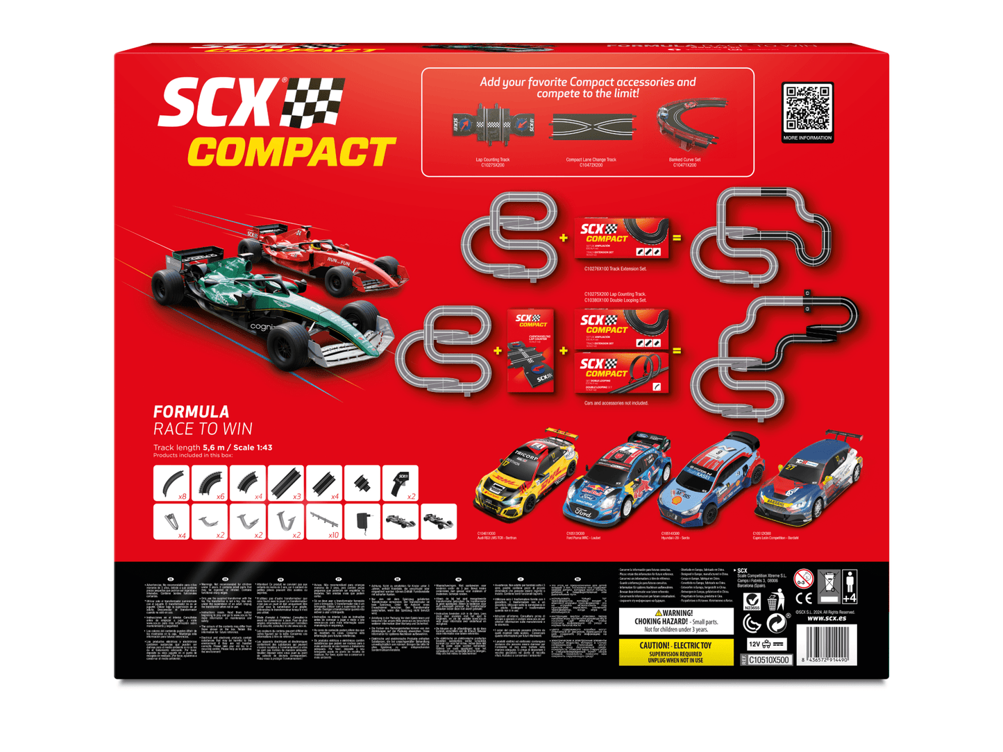 SCX Compact | Formula Race to Win - Slot Car Racing Set | Formula 1 - Alonso vs. SCX | C10510