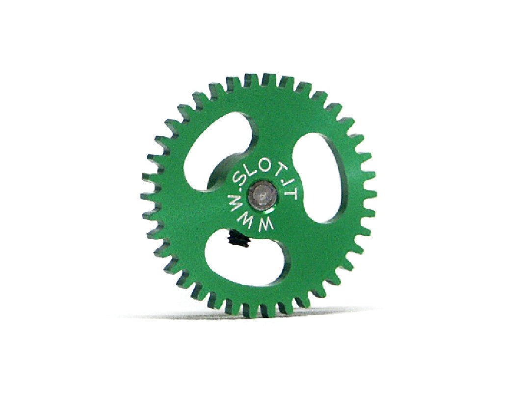 Slot.it | Ergal Sidewinder Spur Gear | 19mm Diameter | 38 Tooth | 3/32" / 2.38mm Axles | GS1938