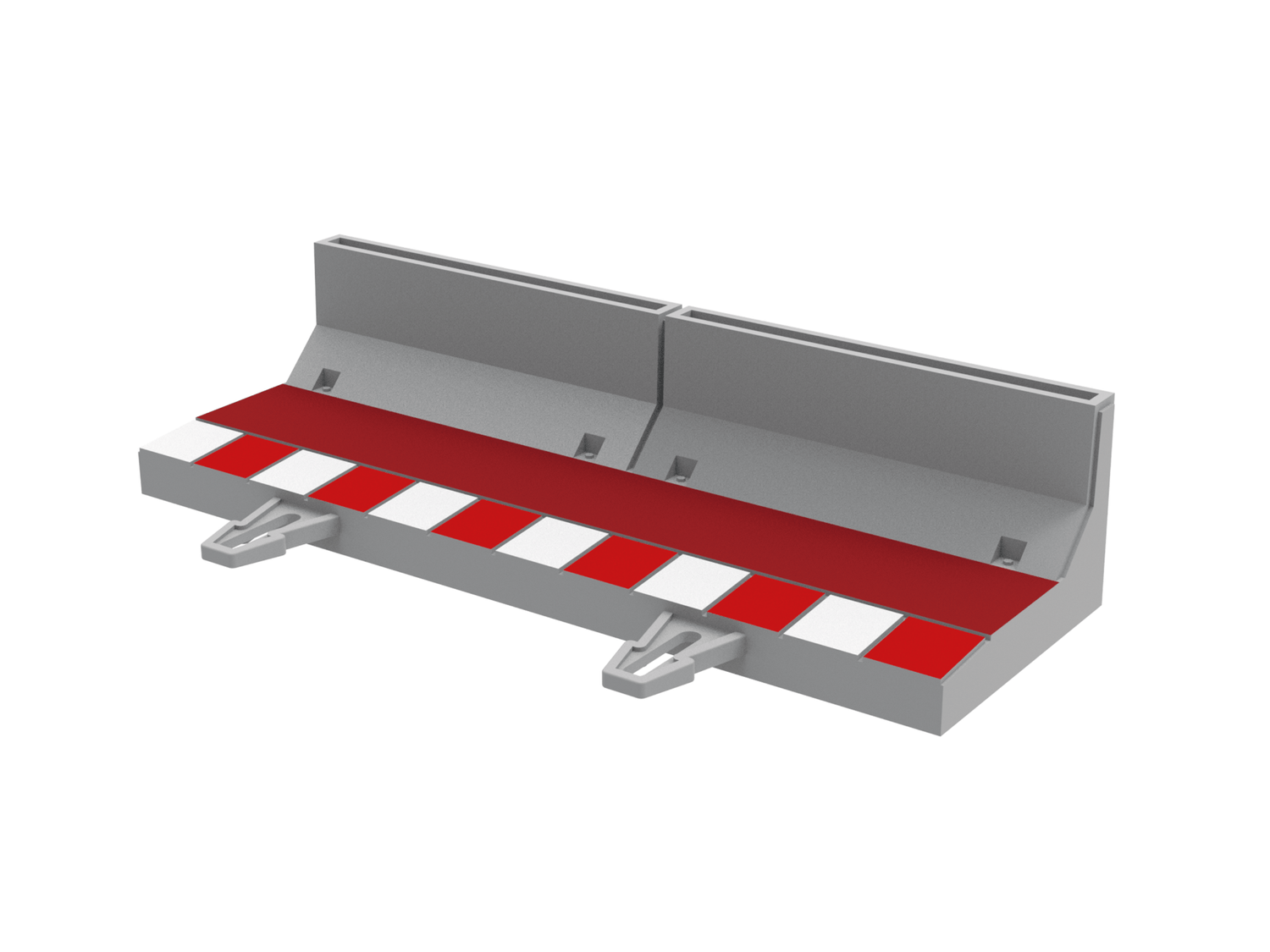 SCX 1:32 | Shoulder w/ Barrier for Straight Track - 1/2 Length | x4 Pack | U10488