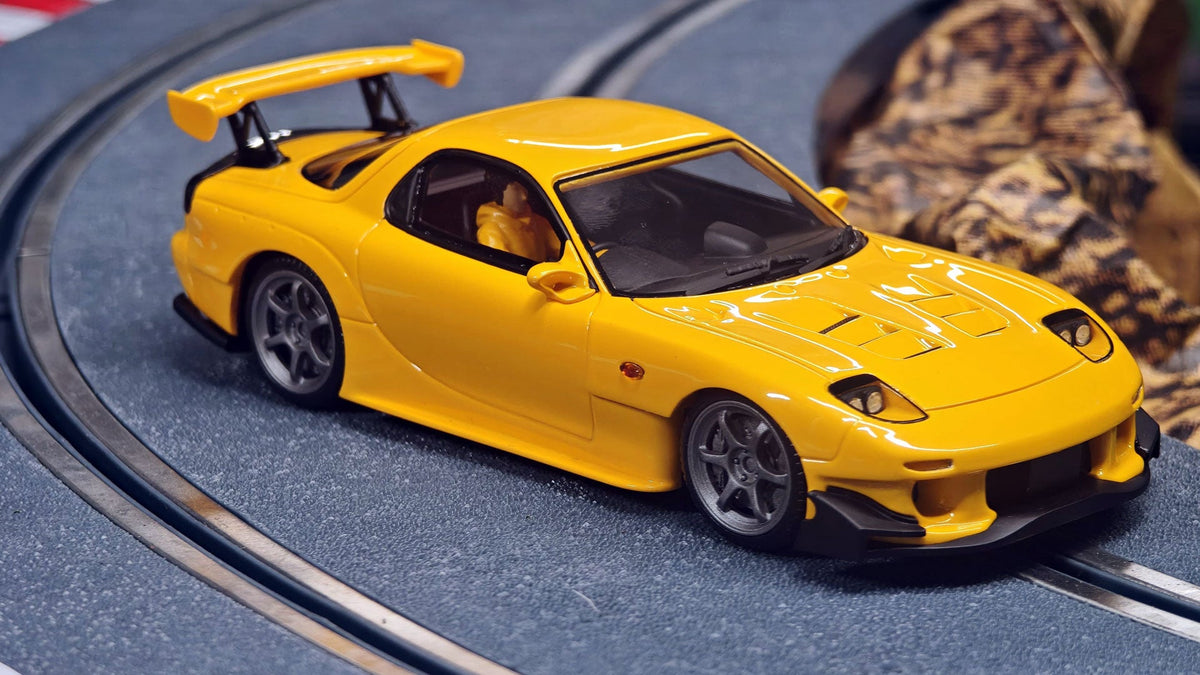 Avant Slot | Mazda RX-7 RE Amemiya (FD) | Yellow | Ranz Collection | JDM01a | 1/32 Scale Slot Car
