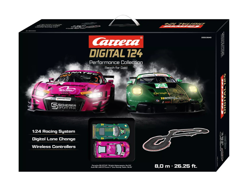 Carrera Digital 124 | Reach for Gold | Performance | 23640 | 1/24 Slot Car Racing Set