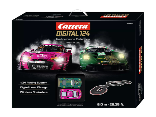 Carrera Digital 124 | Reach for Gold | Performance | 23640 | 1/24 Slot Car Racing Set