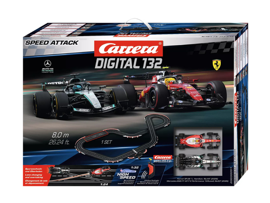 Carrera Digital 132 | Speed Attack | Formula 1 | 30051 | 1/32 Slot Car Racing Set