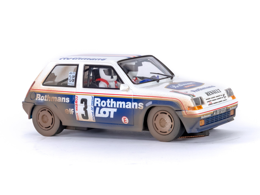 Fly | Renault 5 GT Turbo | #3 Rothmans Rally | Dirt Effect | A2081AR | 1/32 Slot Car