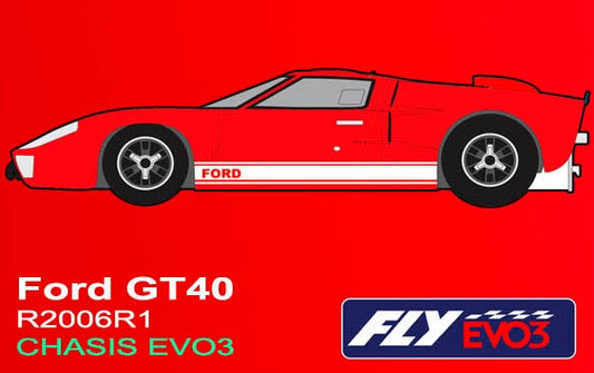 Fly | Ford GT40 Mk II | Red | EVO3 Racing | R2006R1 | 1/32 Slot Car