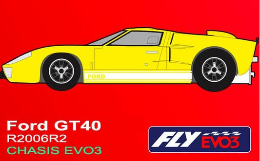 Fly | Ford GT40 Mk II | Yellow | EVO3 Racing | R2006R2 | 1/32 Slot Car