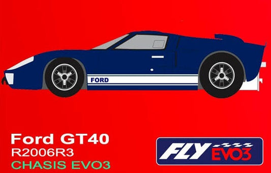 Fly | Ford GT40 Mk II | Blue | EVO3 Racing | R2006R3 | 1/32 Slot Car
