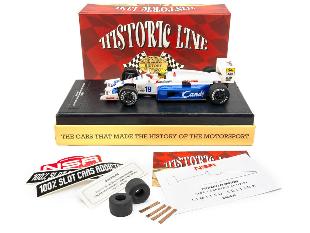 NSR | Toleman TG184 | #19 Ayrton Senna | Formula 86/89 | Historic Line | HL09 | 1/32 Slot Car