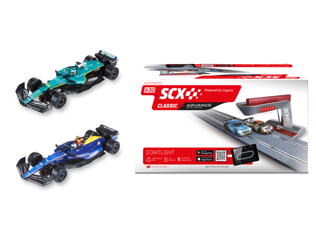 SCX Classic | Start Light & Formula 1 Car Set | Bundle 20 | 1/32 Slot Cars