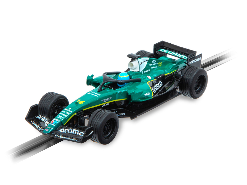 SCX Compact | Aston Martin AMR25 | #14 Fernando Alonso | C10632 | 1/43 Slot Car