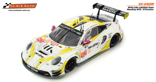 Scaleauto | Porsche 911 GT3 R | #92 Manthey PureRxcing | R Series | SC-6420R | 1/32 Slot Car