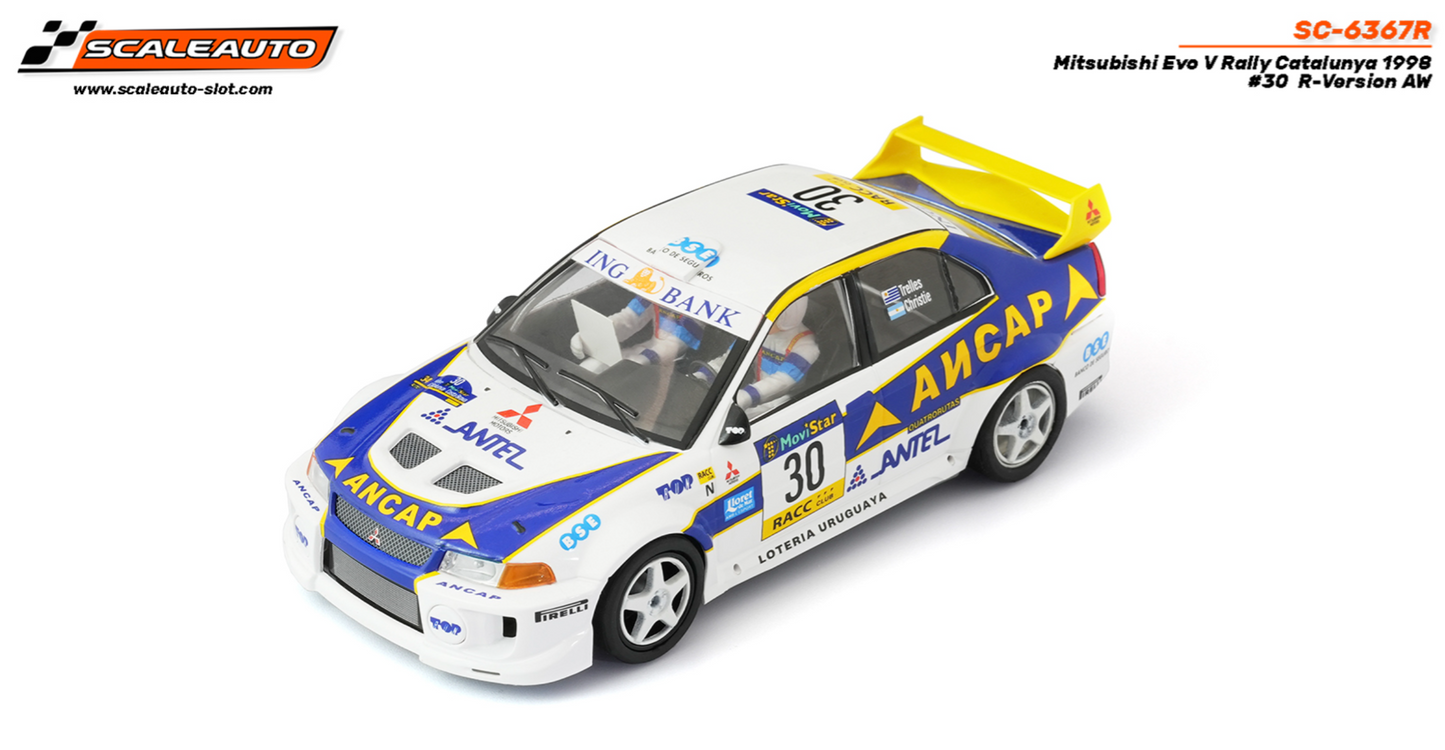 Scaleauto | Mitsubishi Lancer Evo V | #30 Ancap | Home Series | SC-6367 | 1/32 Scale Slot Car