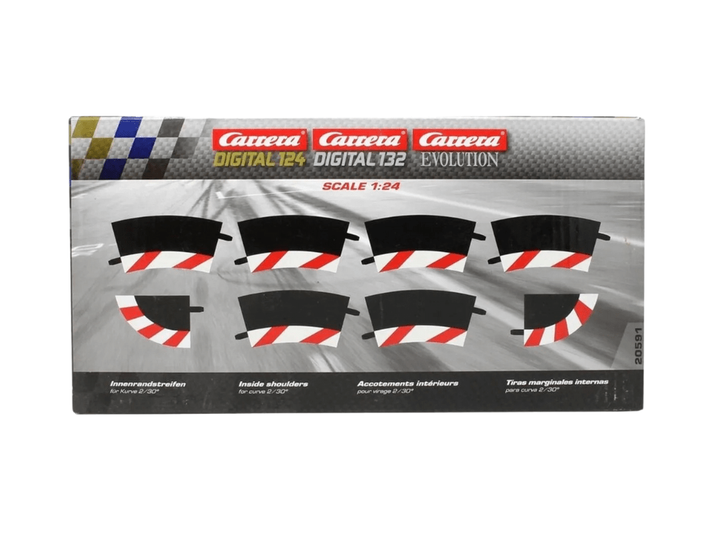 Carrera 124 & 132 | Inside Shoulder for Curved Track - R2 / 30° | x6 Pack | 20591