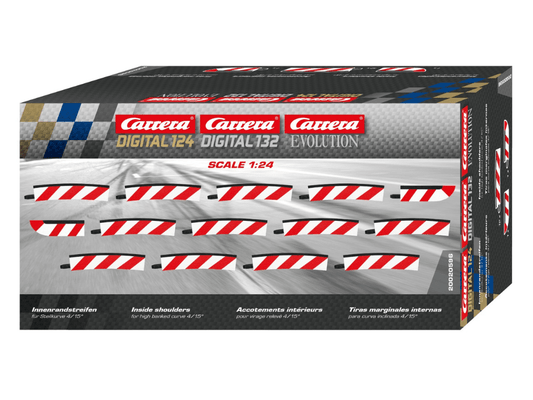 Carrera 124 & 132 | Inside Shoulder for High Banked Curved Track - R4 / 15° | x12 Pack | 20596