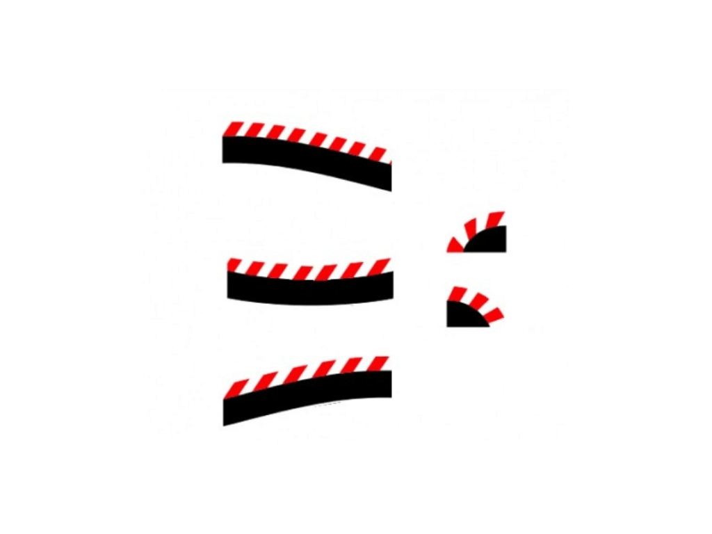 Carrera 124 & 132 | Outside Shoulder for Chicane Section x3 Pack | Includes End Pieces x2 | 20604