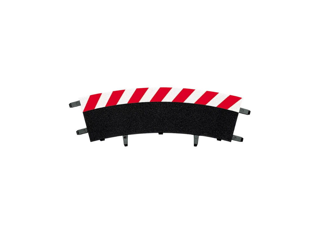 Carrera 124 & 132 | Outside Shoulder for Curve 2/30° x6 Pack | Includes End Pieces x2 | 20562