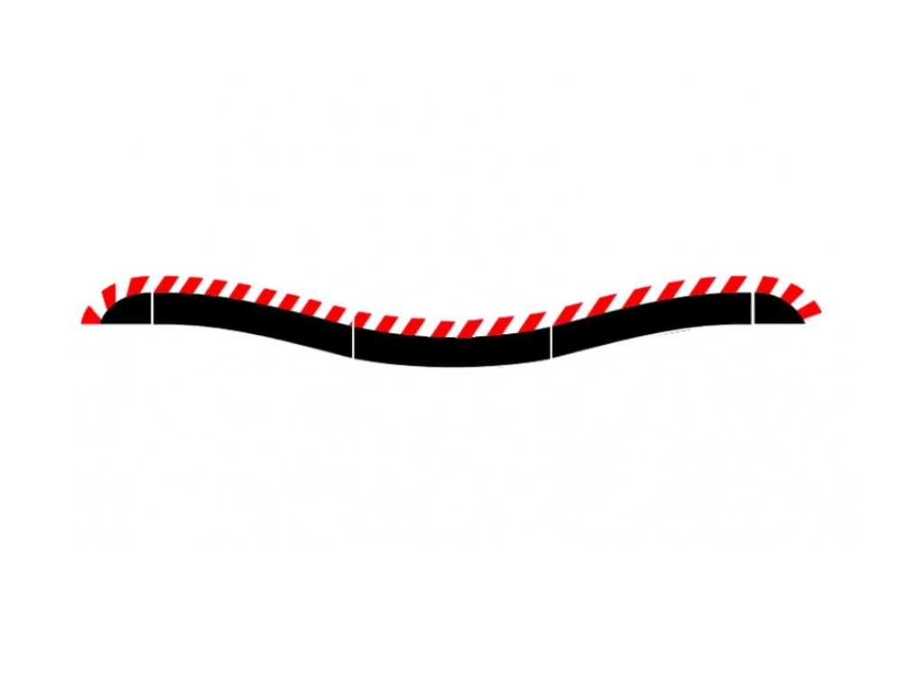 Carrera 124 & 132 | Shoulder for Chicane Section - Narrowing Track | x3 Pack | 20604