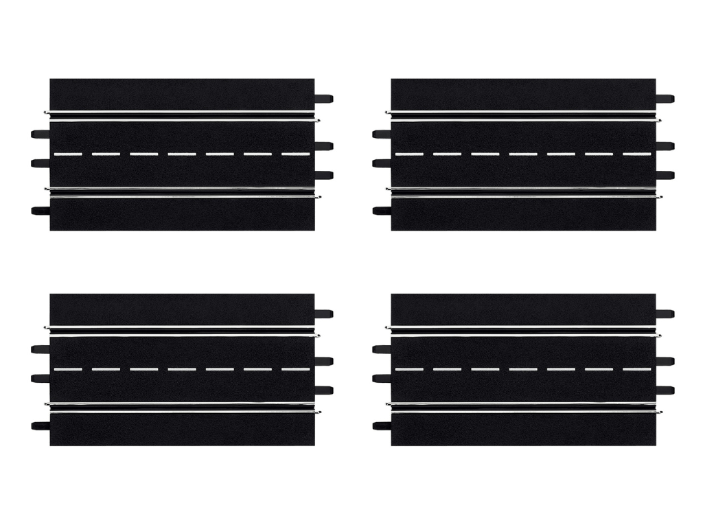 Carrera 124 & 132 | Straight Track - Standard Length | 13.58” / 345mm | x4 Pack | 20509