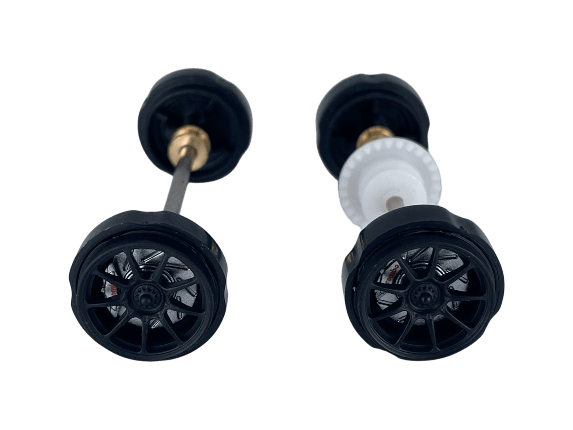 Carrera 132 | Axle Assembly - Front & Rear | Audi R8 LMS GT3 / GT3 Evo II | 1/32 Slot Car Parts