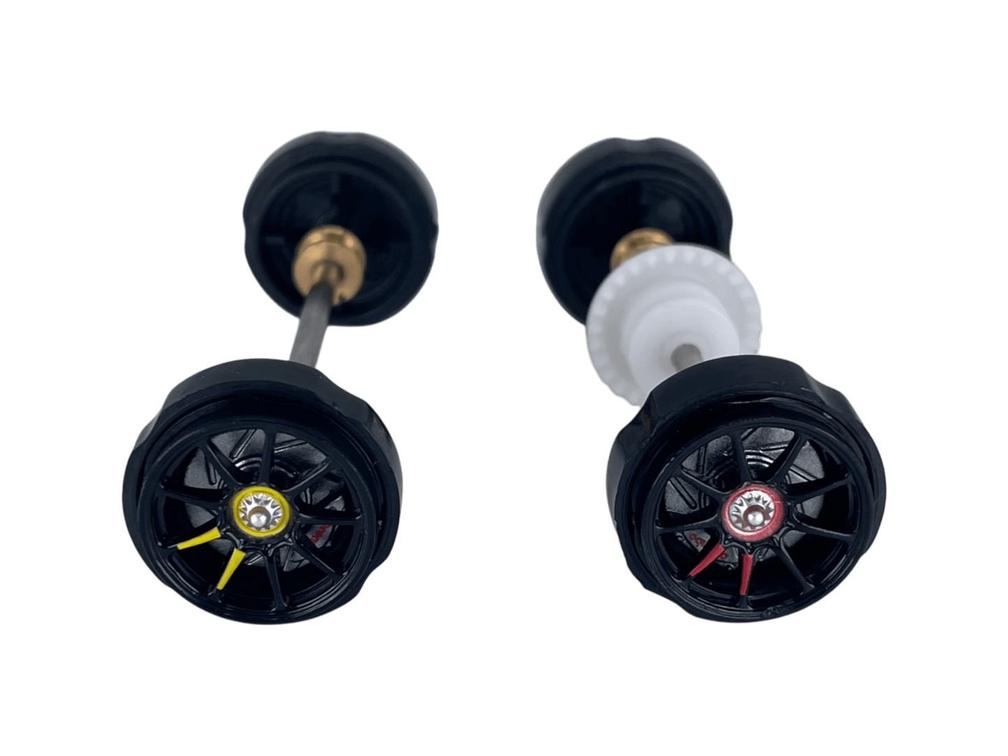 Carrera 132 | Axle Assembly - Front & Rear | Audi R8 LMS GT3 / GT3 Evo II | 1/32 Slot Car Parts