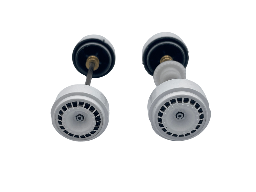 Carrera 132 | Axle Assembly - Front & Rear | Ford Mustang GTY | White Wheels