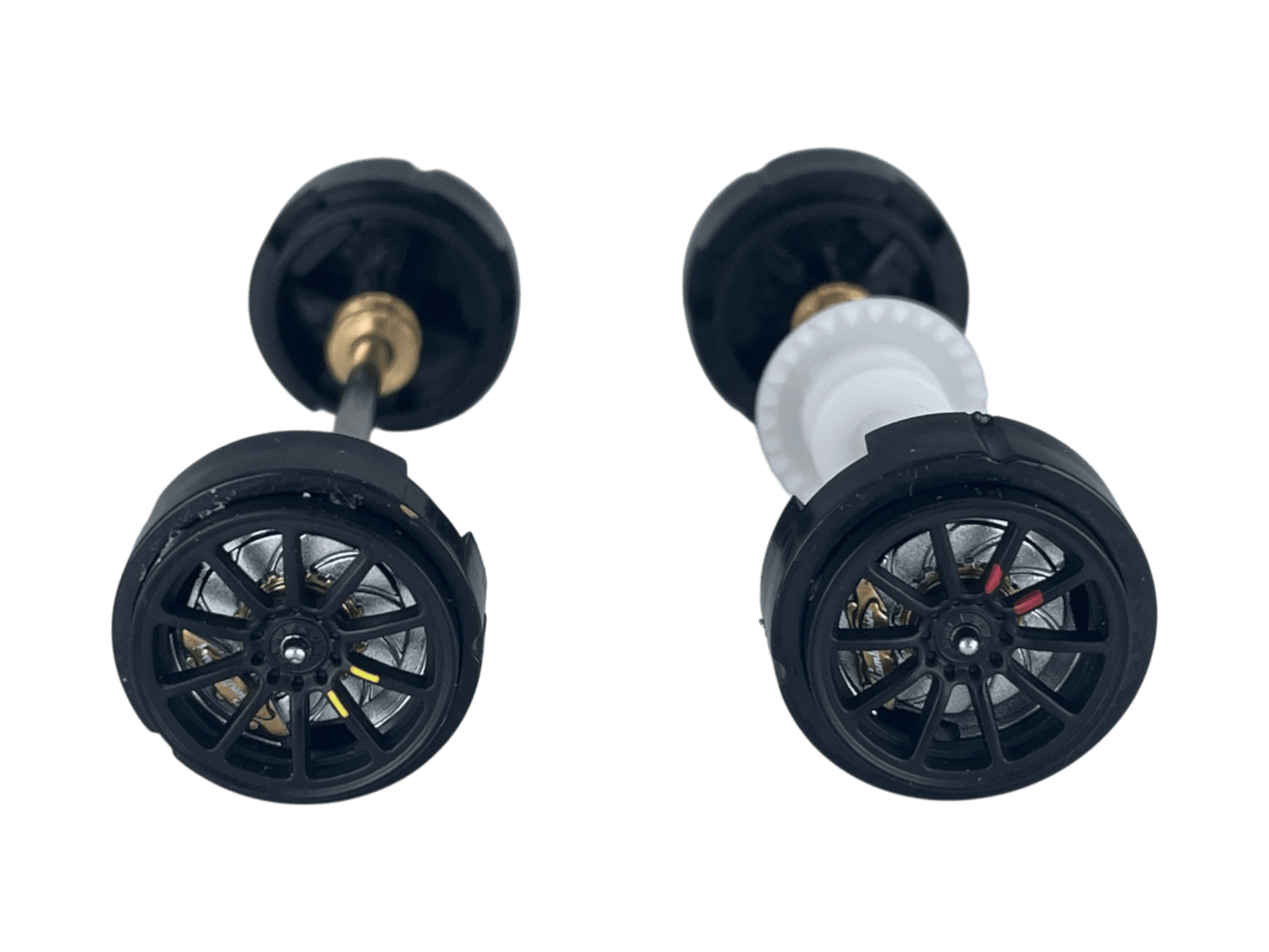Carrera 132 | Axle Assembly - Front & Rear | Lamborghini Huracán GT3 EVO2 | 1/32 Slot Car Parts