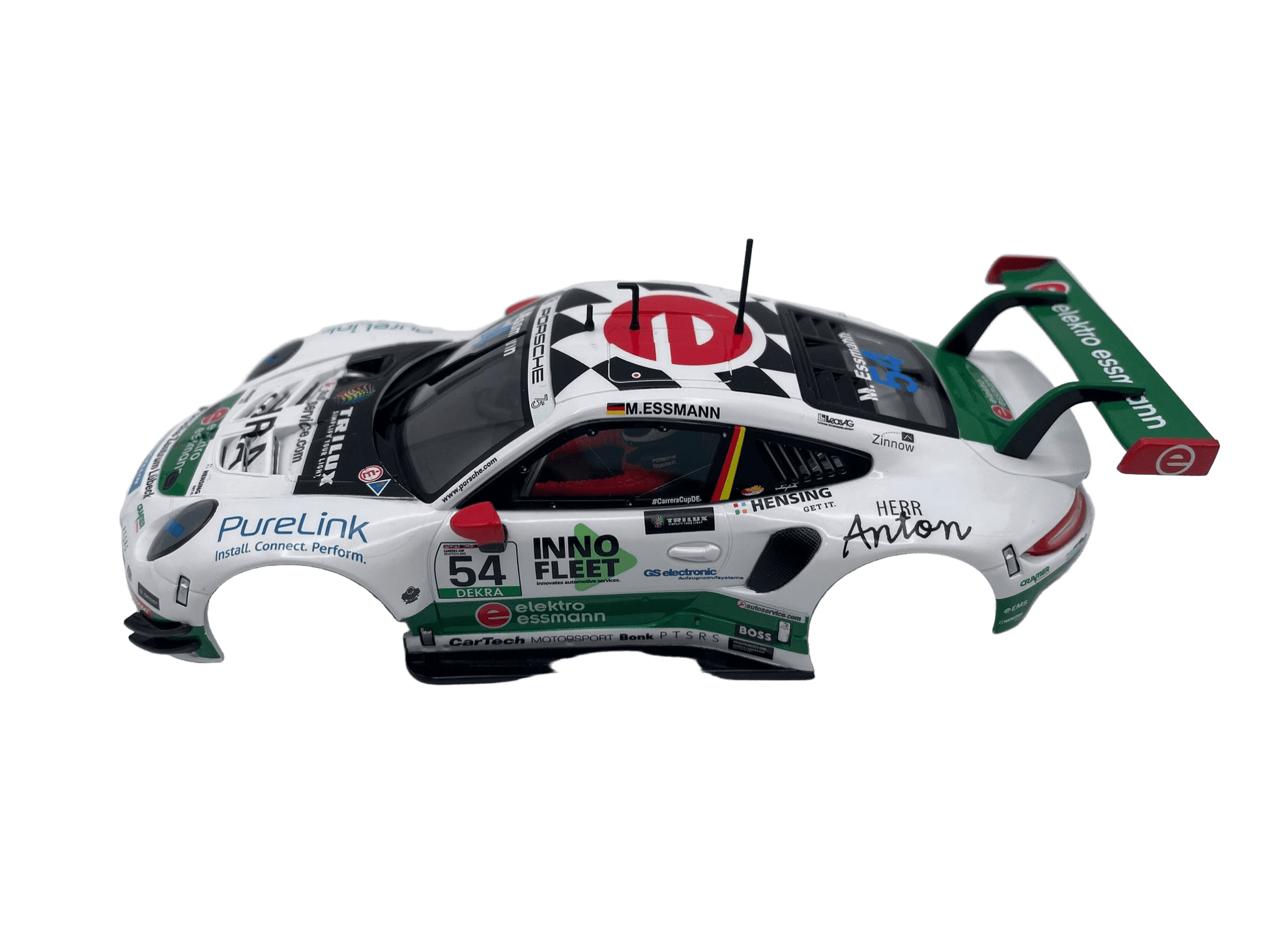 Carrera 132 | Body Shell | Porsche 911 GT3 Cup | #54 CarTech Motorsport Bonk - Carrera Cup 2023 | 27799