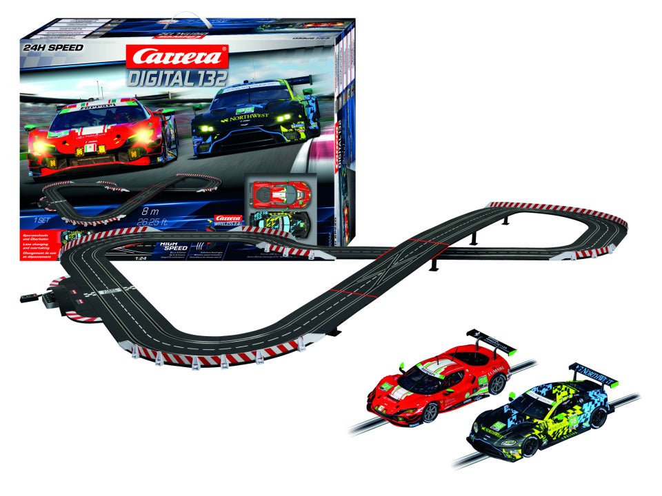 Carrera Digital 132 | 24H Speed - Slot Car Racing Set | Aston Martin vs. Ferrari | 30044