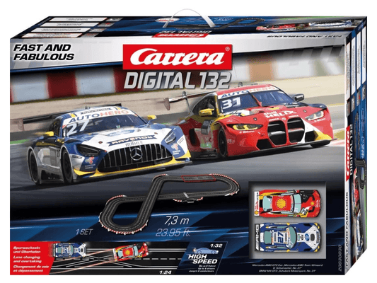Carrera Digital 132 | Fast and Fabulous - Slot Car Racing Set | BMW vs. Mercedes - AMG | 30030