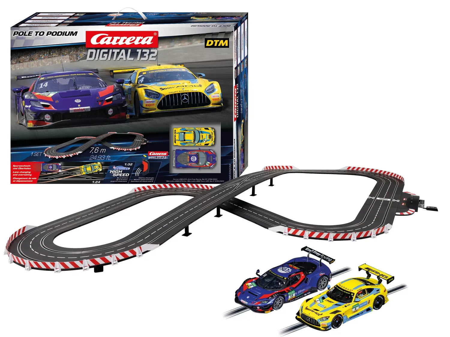 Carrera Digital 132 | Pole to Podium - Slot Car Racing Set | DTM - Mercedes - AMG vs. Ferrari | 30038