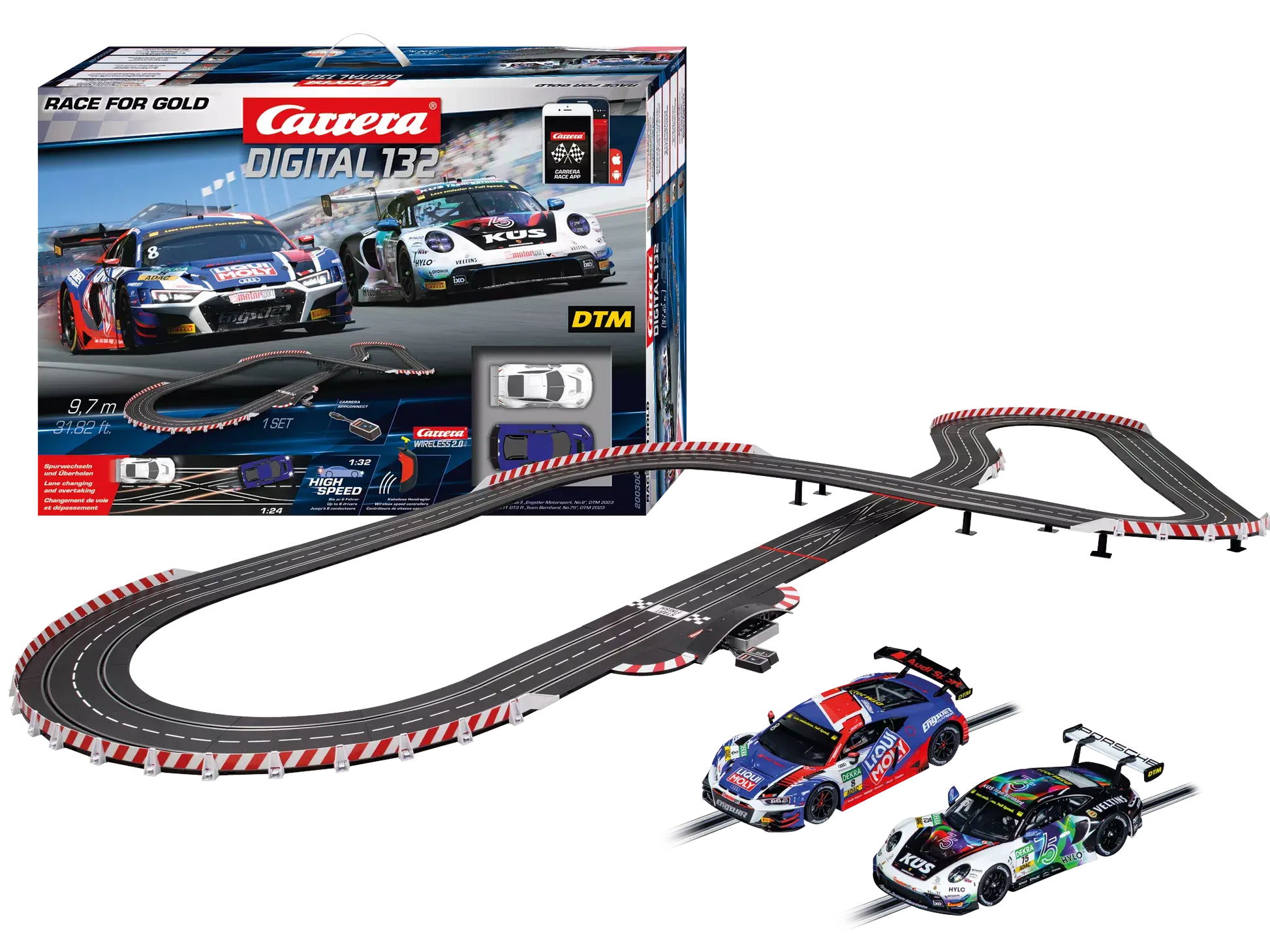 Carrera Digital 132 | Race for Gold | DTM | 30040 | 1/32 Slot Car Racing Set