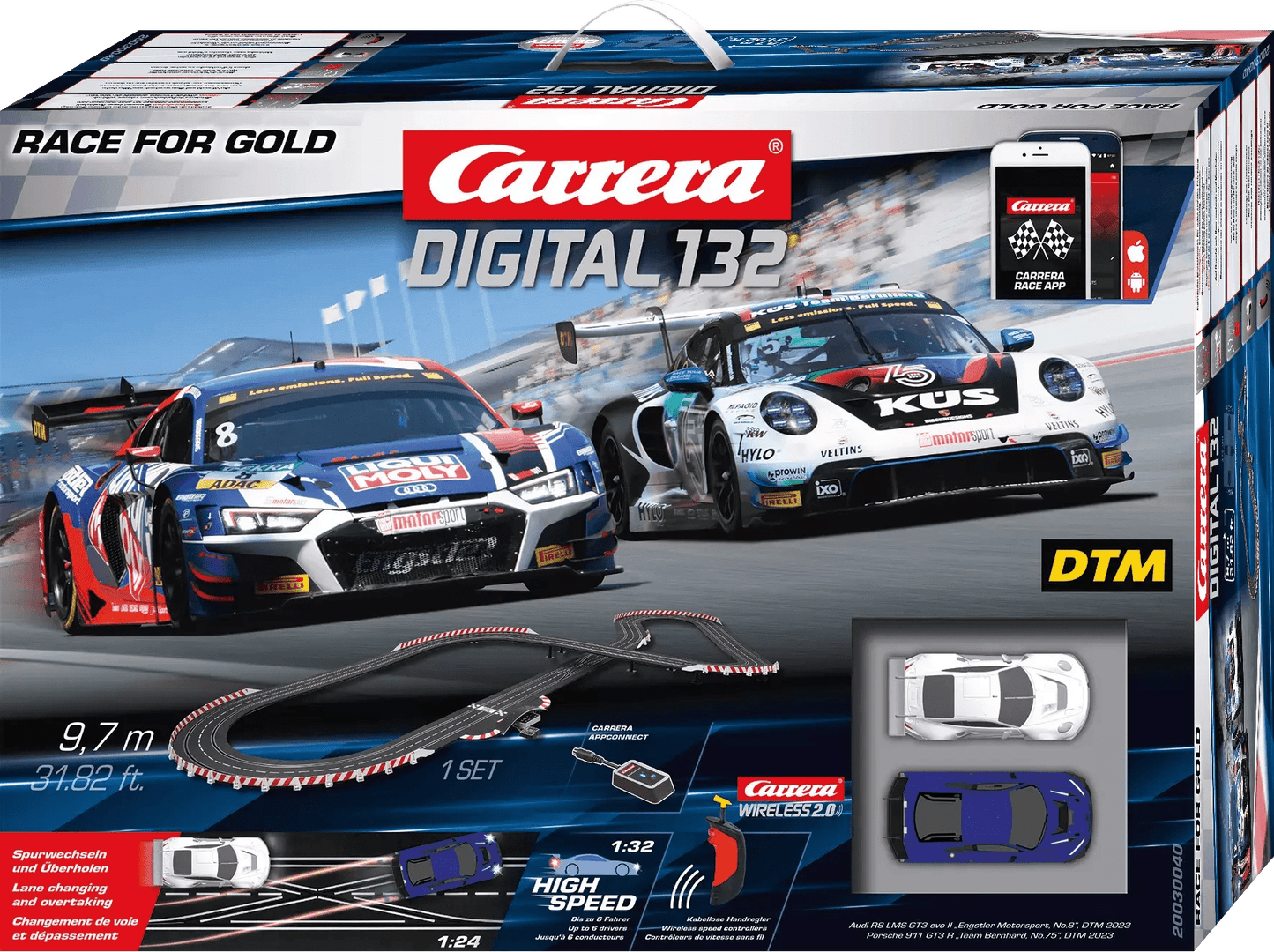Carrera Digital 132 | Race for Gold | DTM | 30040 | 1/32 Slot Car Racing Set