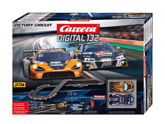 Carrera Digital 132 | Victory Circuit - Slot Car Racing Set | DTM - Audi vs. McLaren | 30047