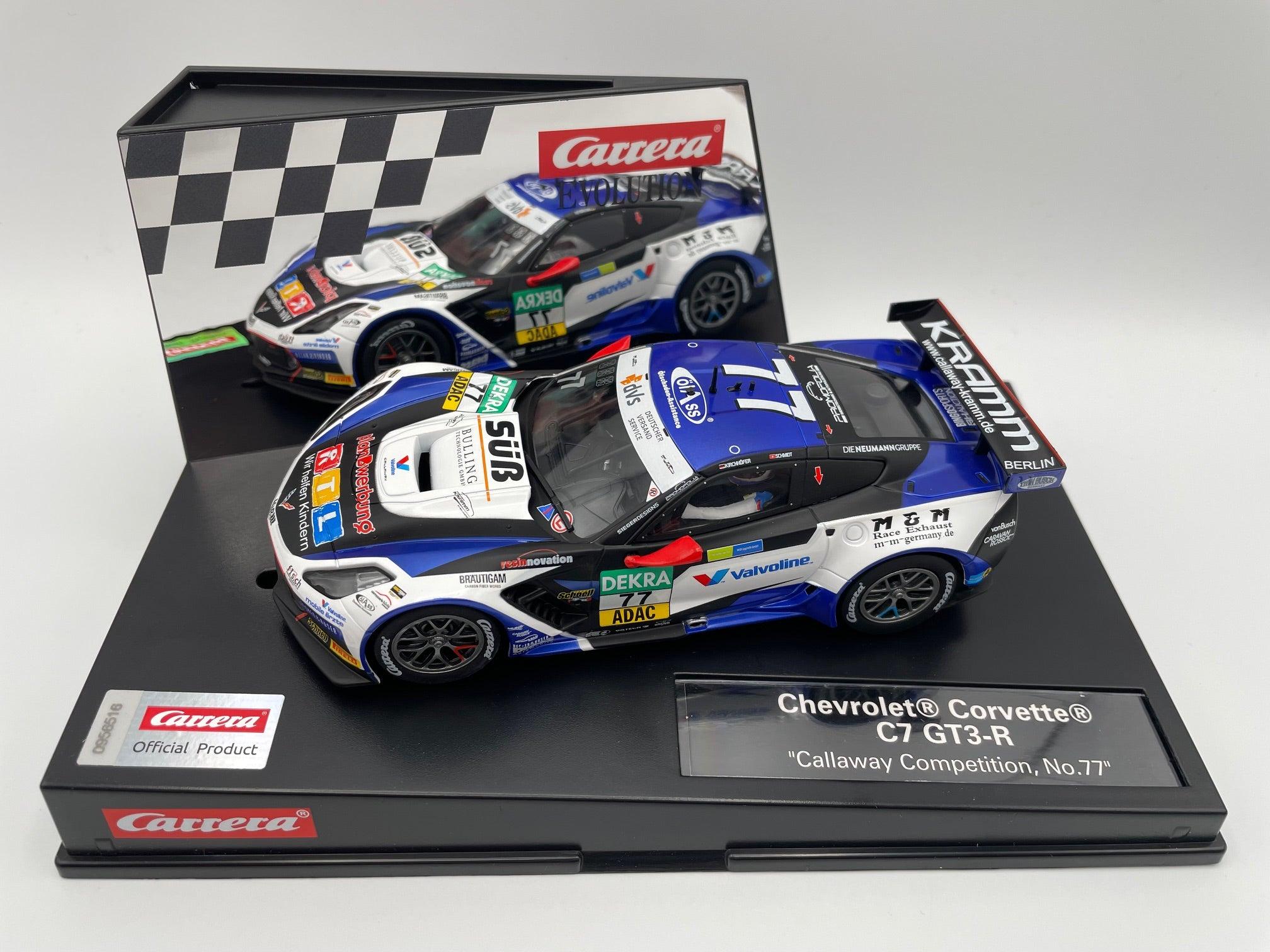 Carrera GO!!! 20064210 - Chevrolet Corvette C7.R GT3 'Callaway Competition No.77' | Coche De Slot 1:43 A Escala, Para Mayores De 6 Años Carrera GO!!! 20064210 - Chevrolet Corvette C7.R GT3 'Callaway Competition No.77' | Coche De Slot 1:43 A Escala, Para Mayores De 6 Años