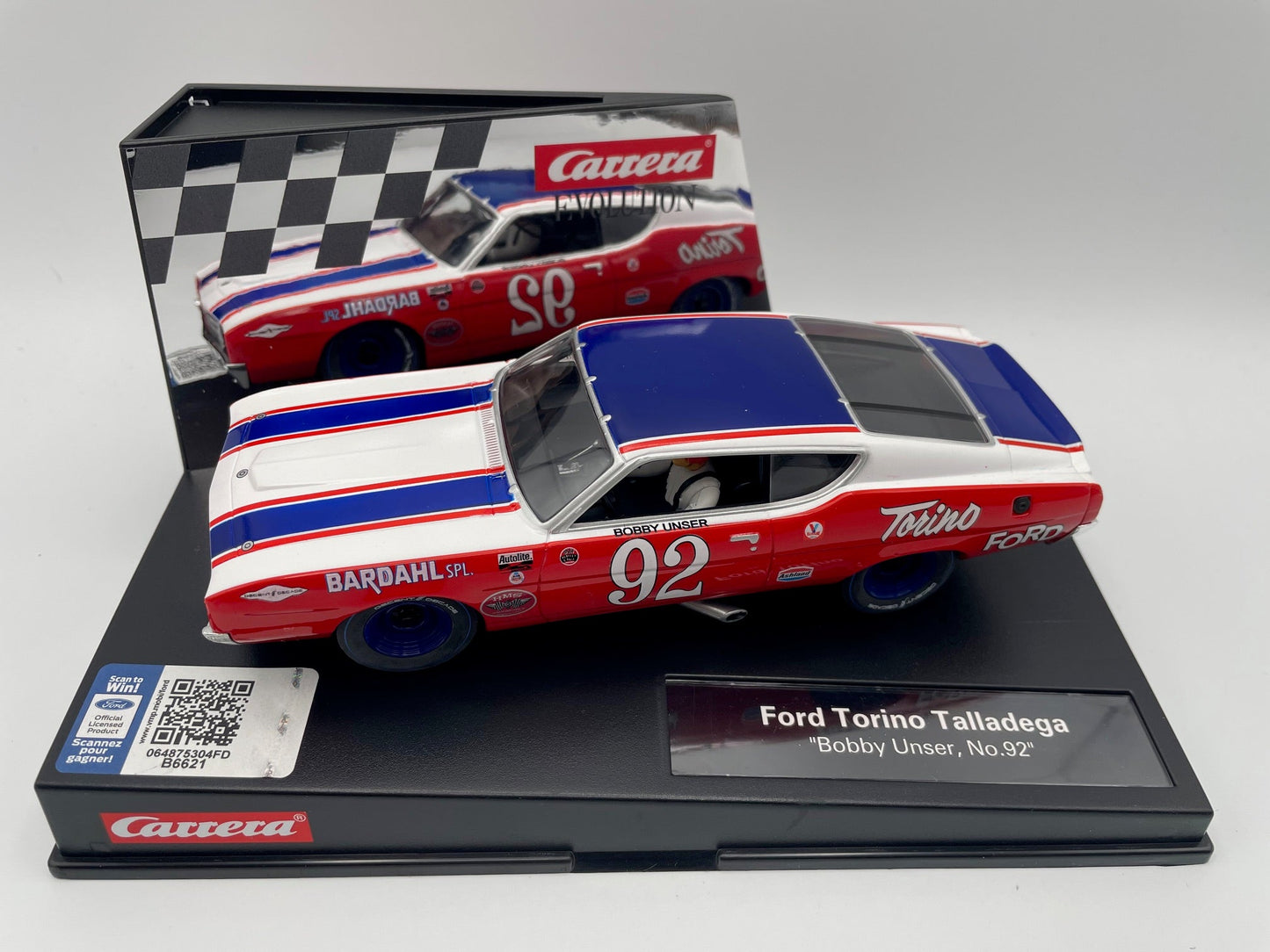 Carrera Evolution - Ford Torino Talladega - #92 Bobby Unser - Pikes Peak 1969 - 27556