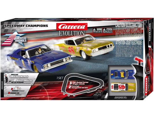 Carrera Evolution | Speedway Champions - Slot Car Racing Set | NASCAR Charger vs. Torino | 25241