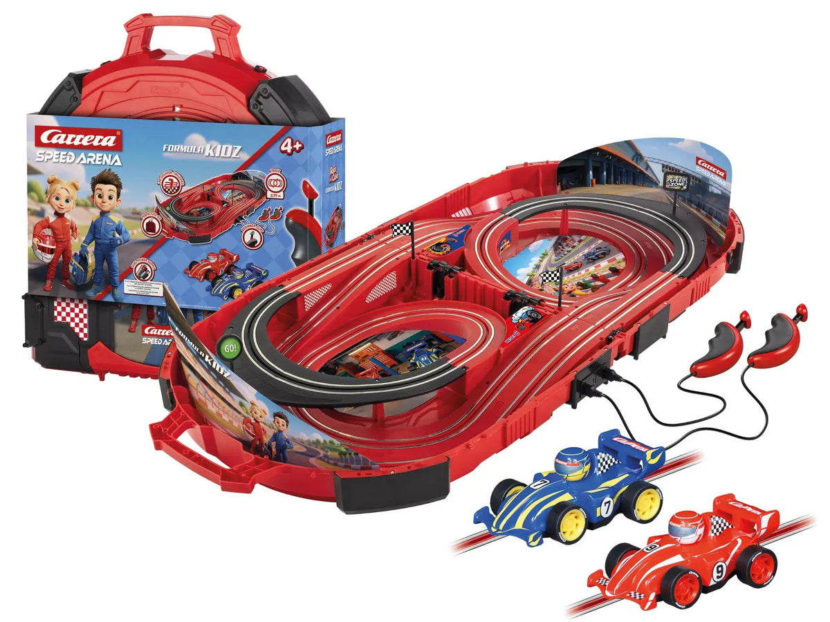 Carrera First | Formula Kidz | Speed Arena | 16004 | 1/50 Slot Car Racing Set