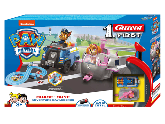 Carrera First | PAW Patrol - Slot Car Racing Set | Adventure Bay Legends | 63041