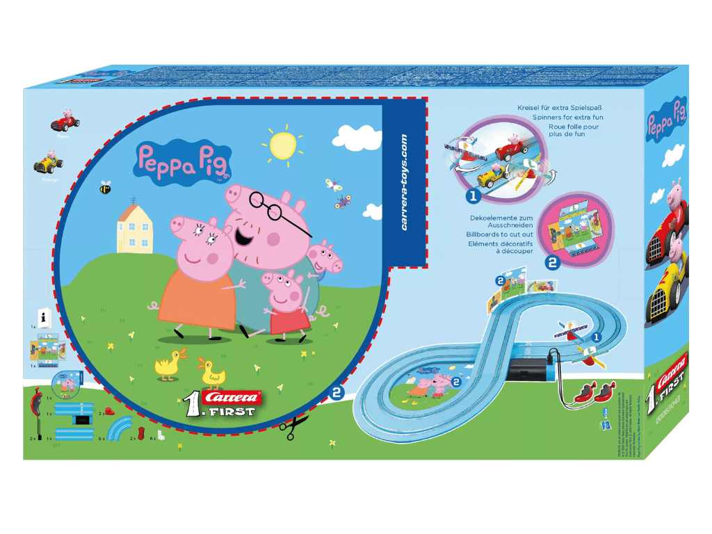 Carrera First | Peppa Pig - Slot Car Racing Set | Kids GranPrix | 63043