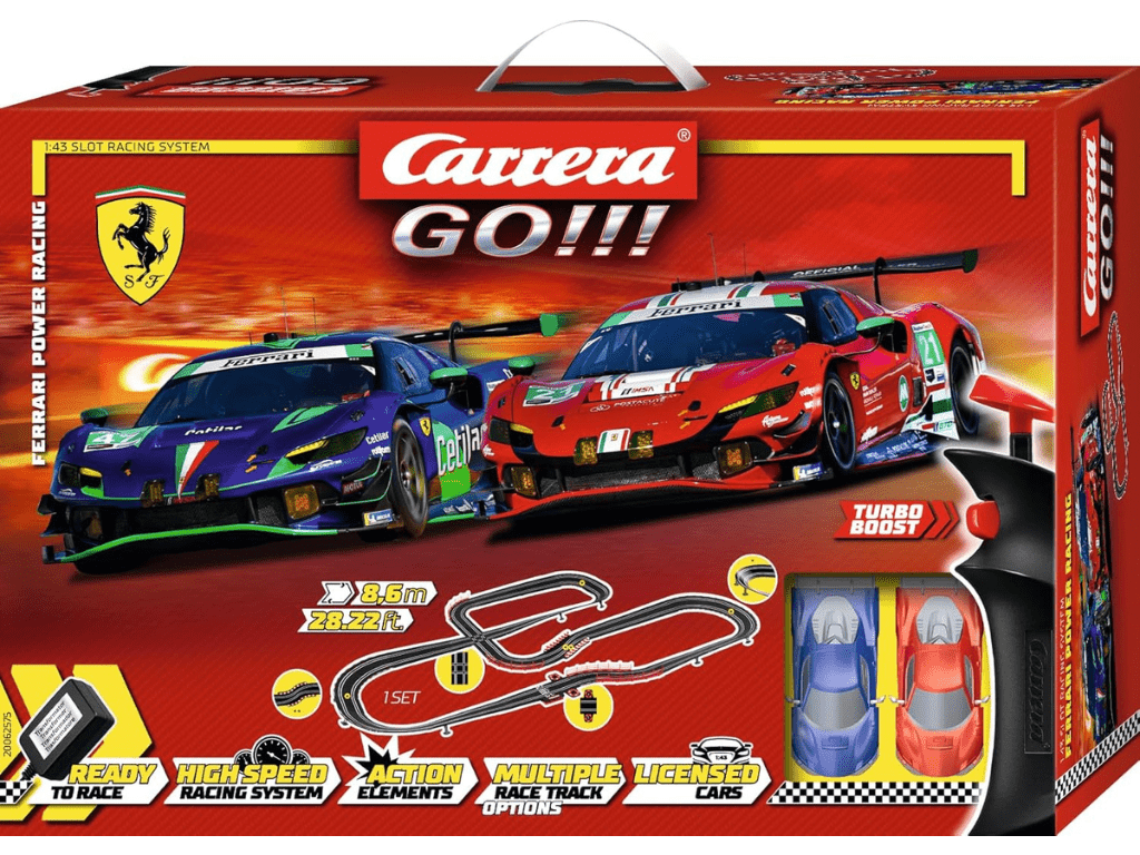 Carrera GO!!! - Ferrari Power Racing - Slot Car Racing Set - Ferrari 296 GT3 - 62575