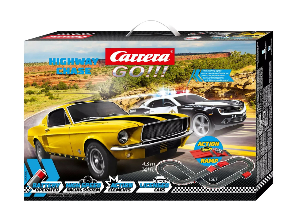 Carrera GO!!! | Highway Chase | Battery Powered | 63519 | 1/43 Slot Car Racing Set