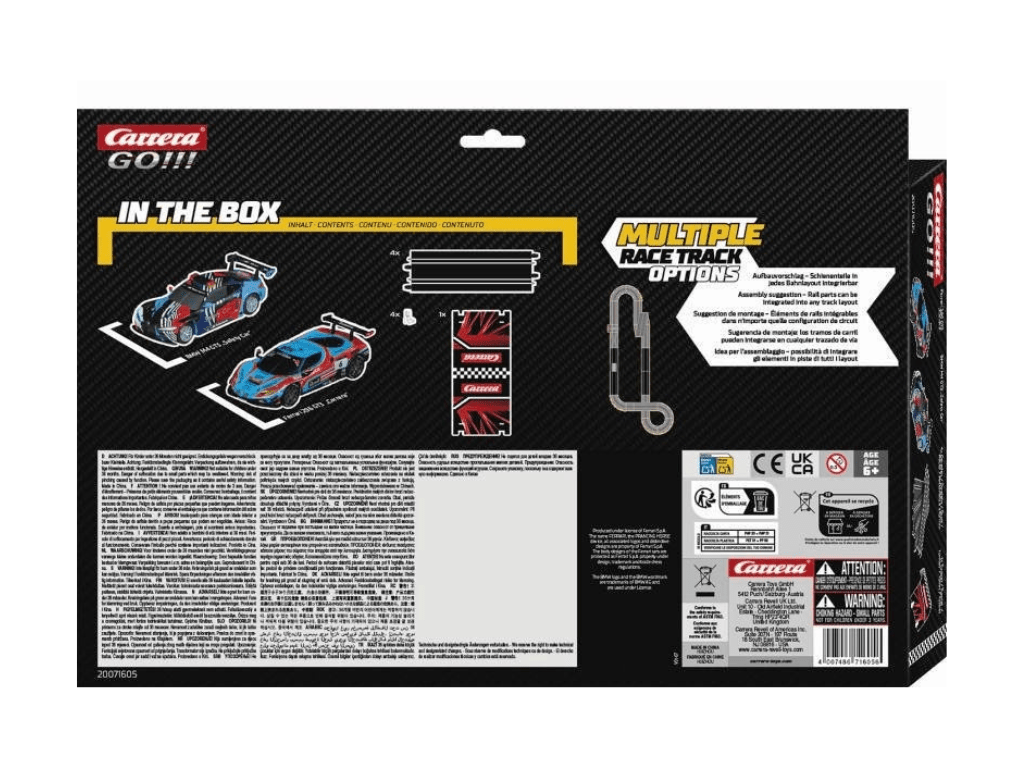 Carrera GO!!! | Track & Cars Extension Pack | GT Racer | 71605 | 1/43 Slot Car Track