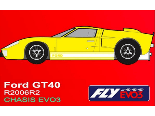 Fly | Ford GT40 Mk II | Yellow | EVO3 Racing | R2006R2 | 1/32 Slot Car