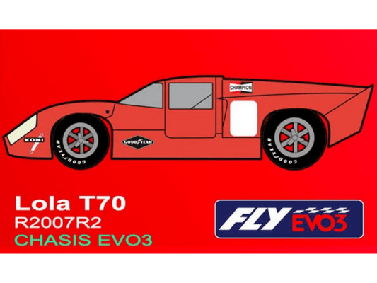 Fly | Lola T70 Mk IIIB | Red | EVO3 Racing | R2007R2 | 1/32 Slot Car