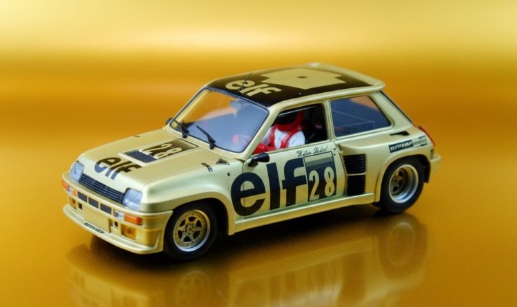 Fly | Renault 5 Turbo | 28 Elf - Black & Gold | Iconic Series | E2109 | 1/32 Slot Car