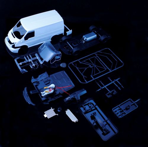 Fly | Slot Car Kit | Ford Transit MK7 | White | VANKIT1 | 1/32 Slot Car Parts