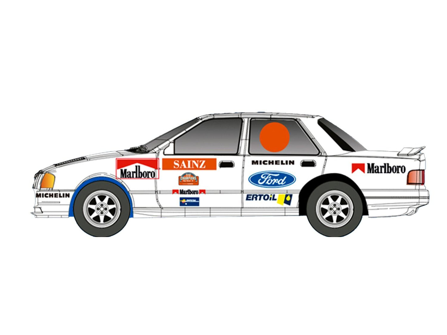 Fly | Ford Sierra RS Cosworth 4x4 | Carlos Sainz | Dirt Effect | E2115AR | 1/32 Slot Car