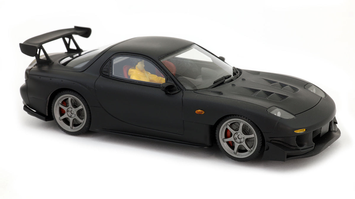 Avant Slot | Mazda RX-7 RE Amemiya (FD) | Matte Black | Ranz Collection | JDM01c | 1/32 Scale Slot Car