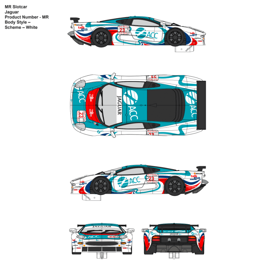 MR Slotcar - Jaguar XJ220 - C - #23 Chamberlain Engineering - BPR GT 1996 - MR1085