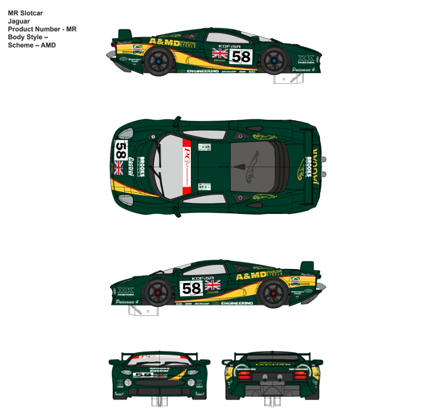 MR Slotcar - Jaguar XJ220 - C - #58 PC Automotive - Le Mans 1995 - MR1083